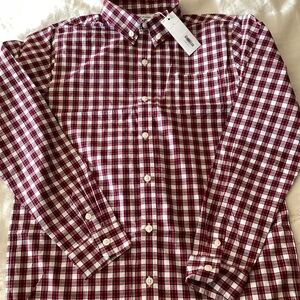Janie and Jack new with tags boys size 16 red check Oxford shirt